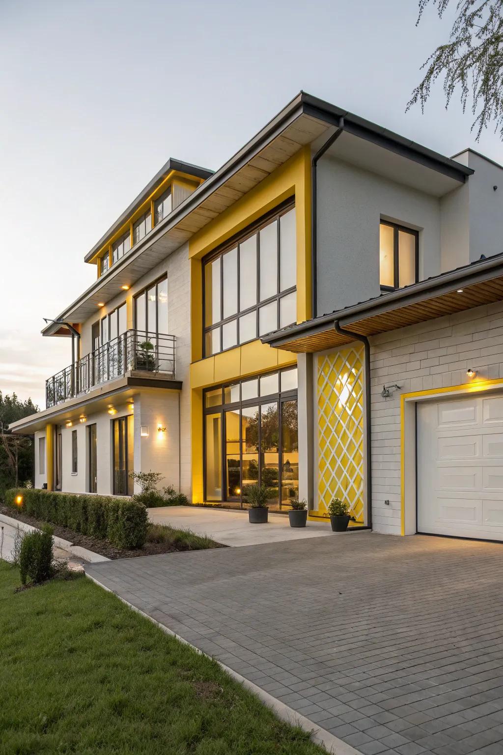 Yellow hues add warmth and cheerfulness.