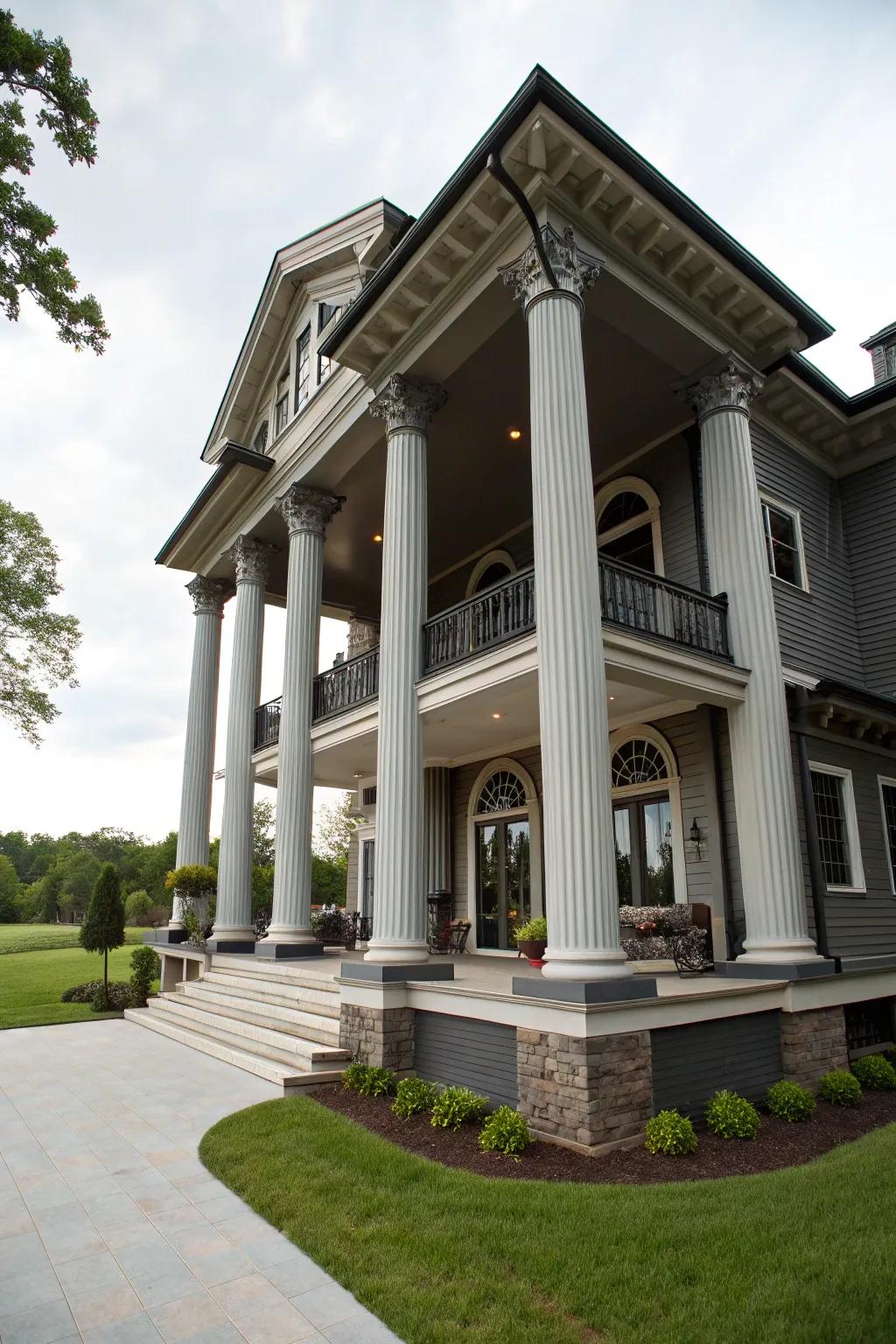 Two-storey columns create a stunning visual impact.