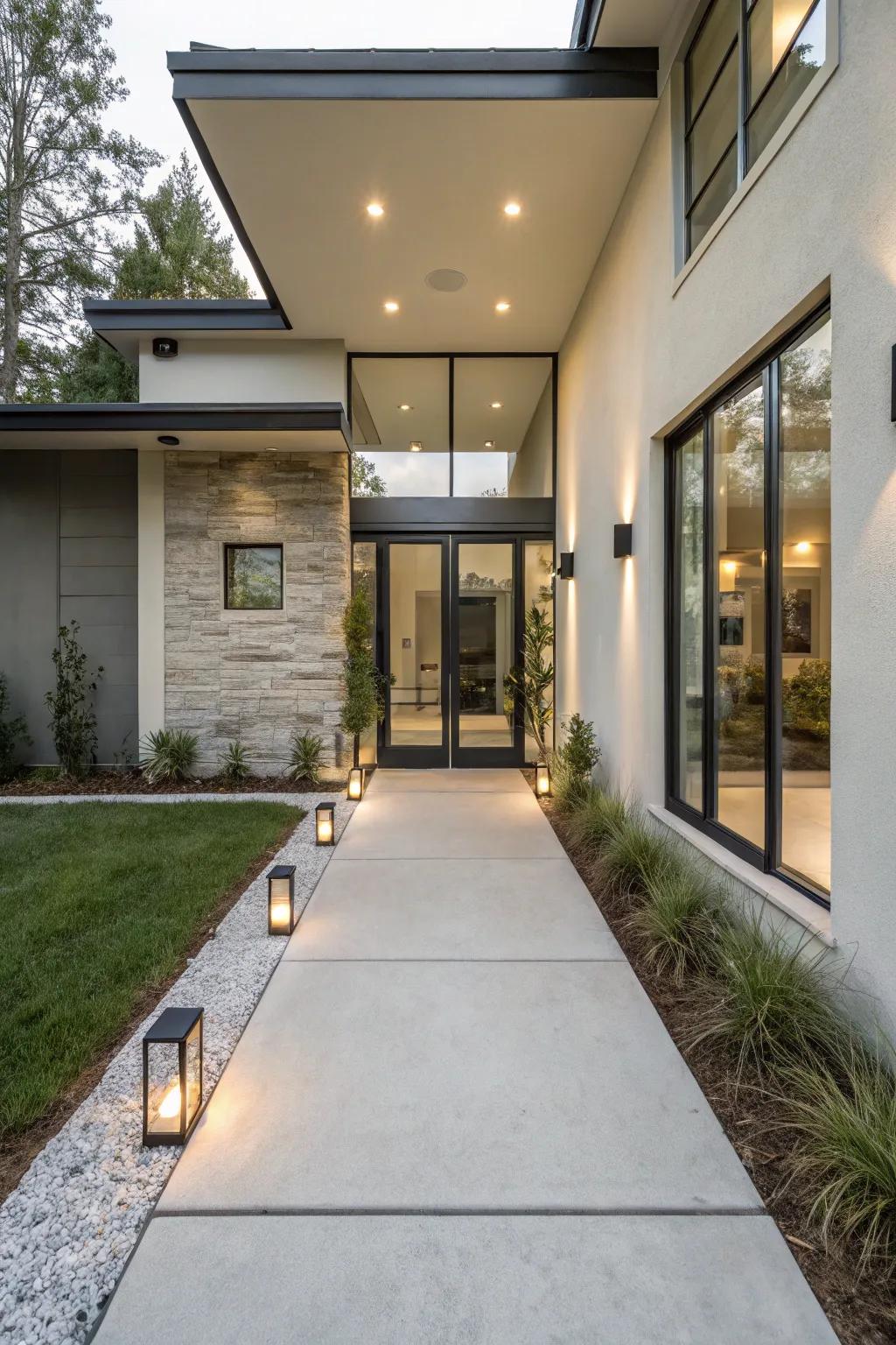 Accessible and functional modern entrance.