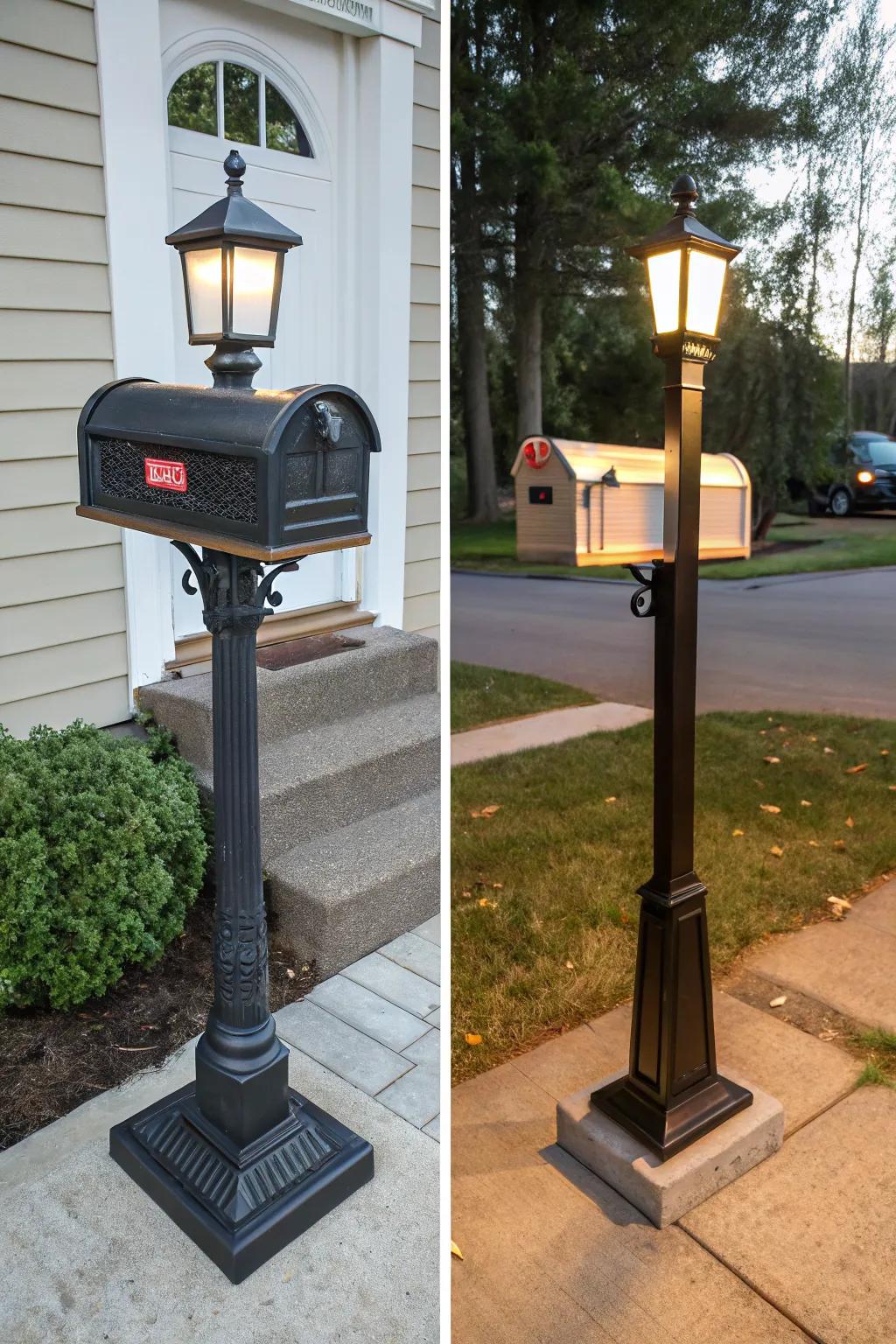 Witness the dramatic transformation in this before-and-after mailbox post redesign.