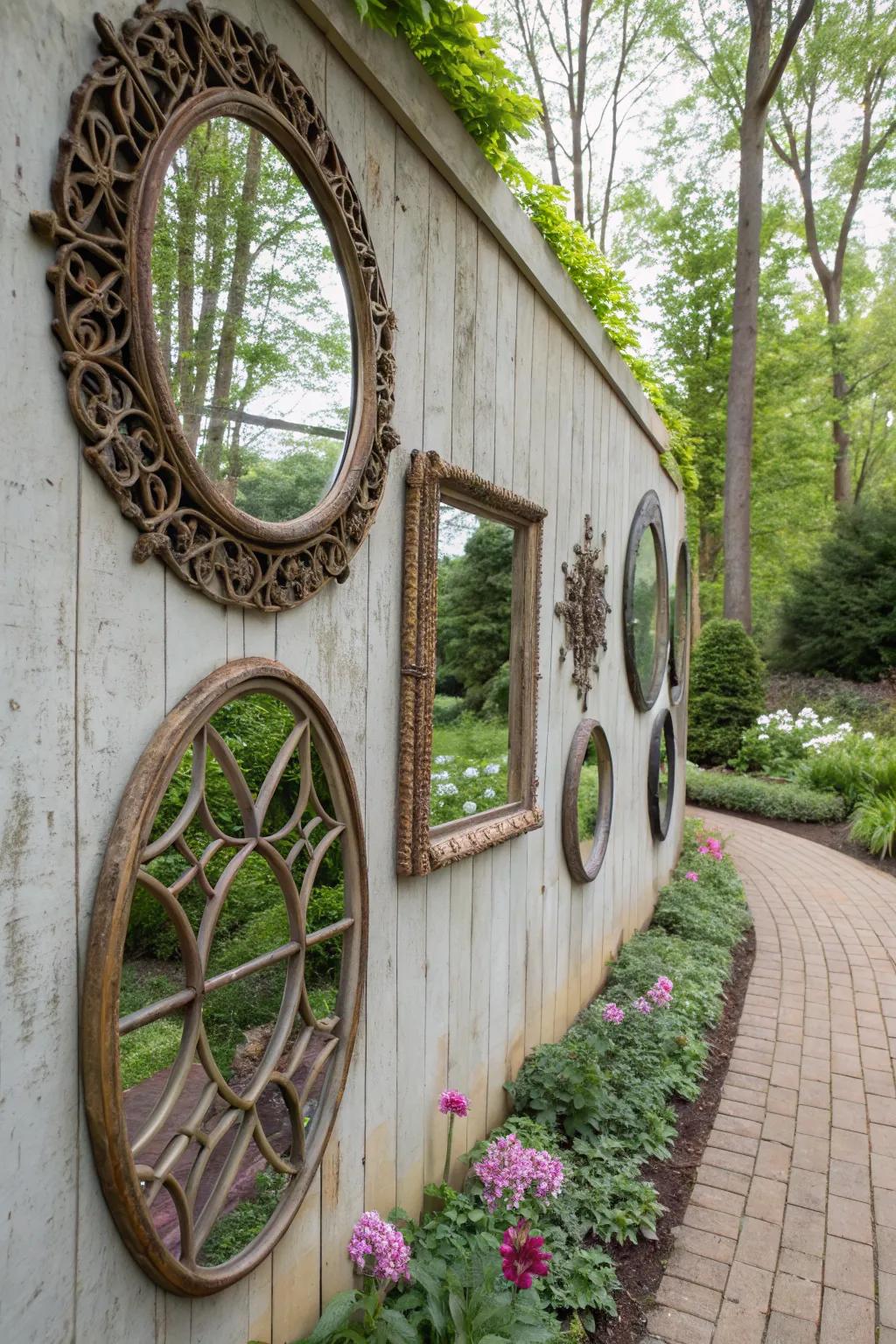 Mirrors can create an illusion of space and brightness.
