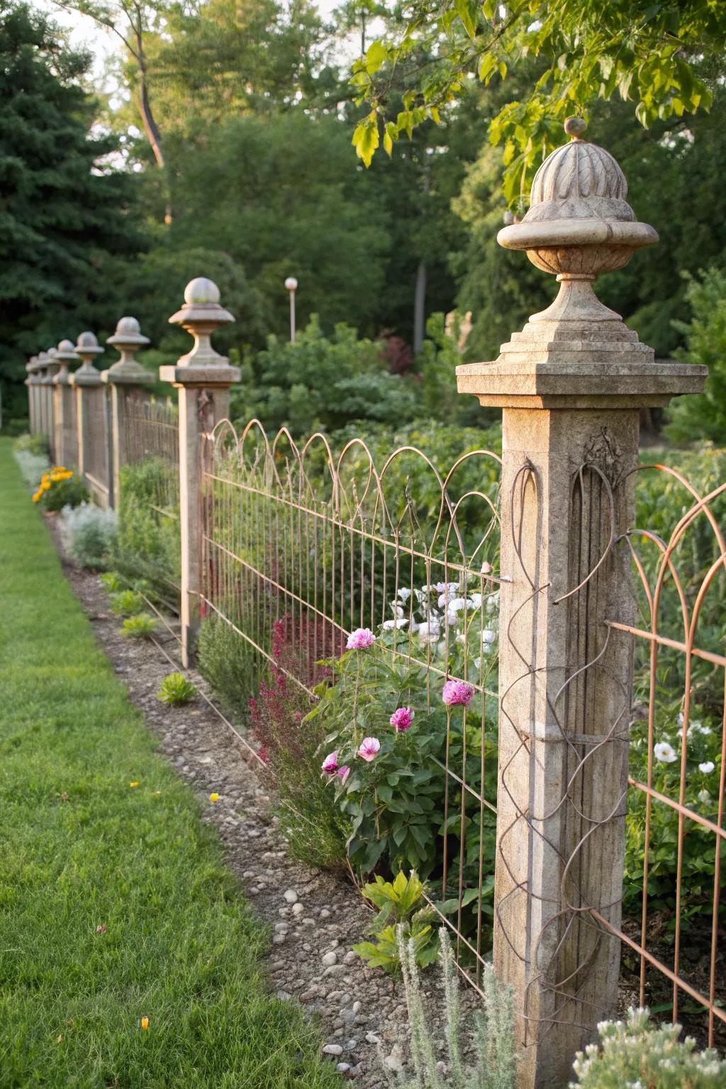 Add artistry to your fence with unique elements.