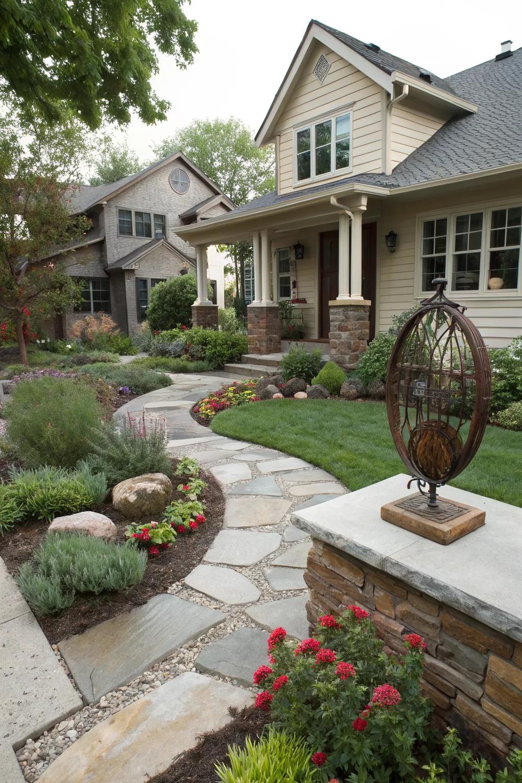 Eclectic mix of traditional and modern elements for unique charm.