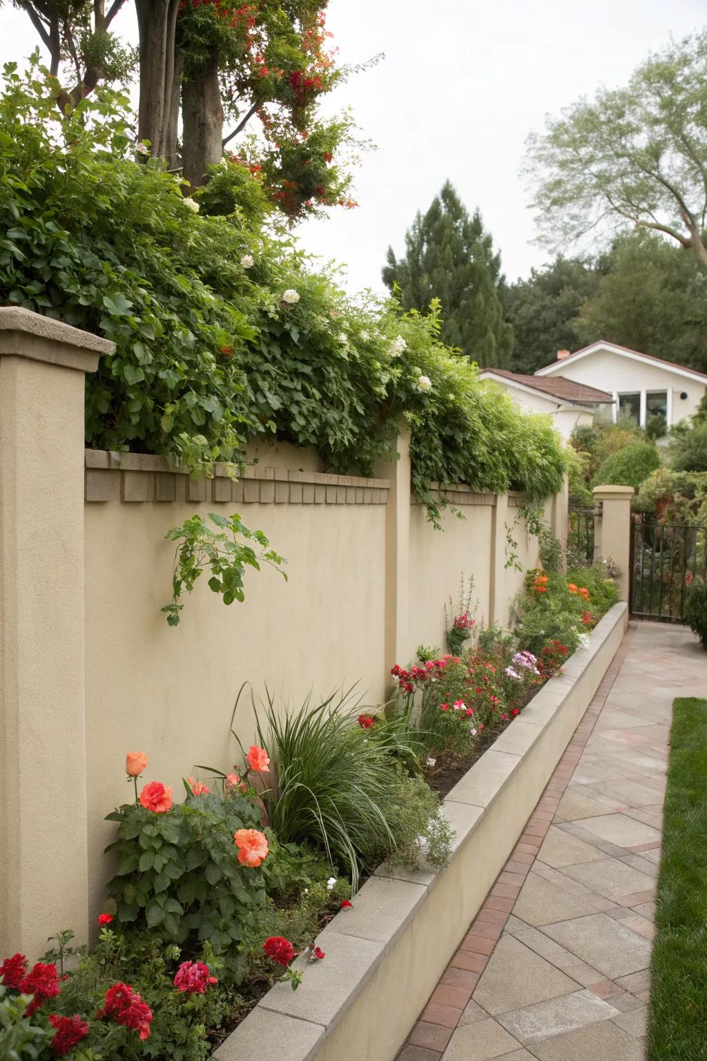 Stucco walls can transform spaces into private retreats.
