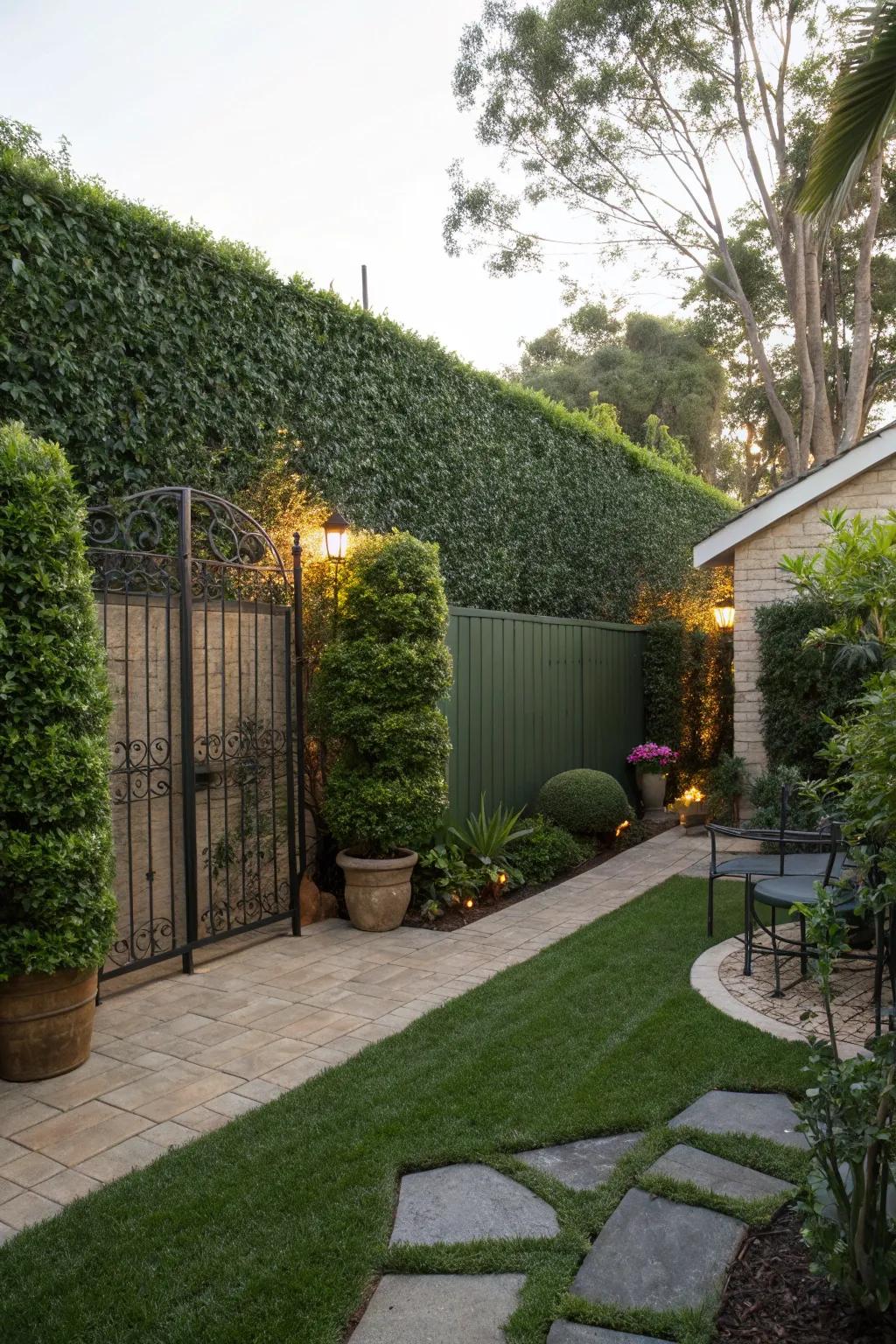 Enjoy instant privacy with lifelike artificial hedges.