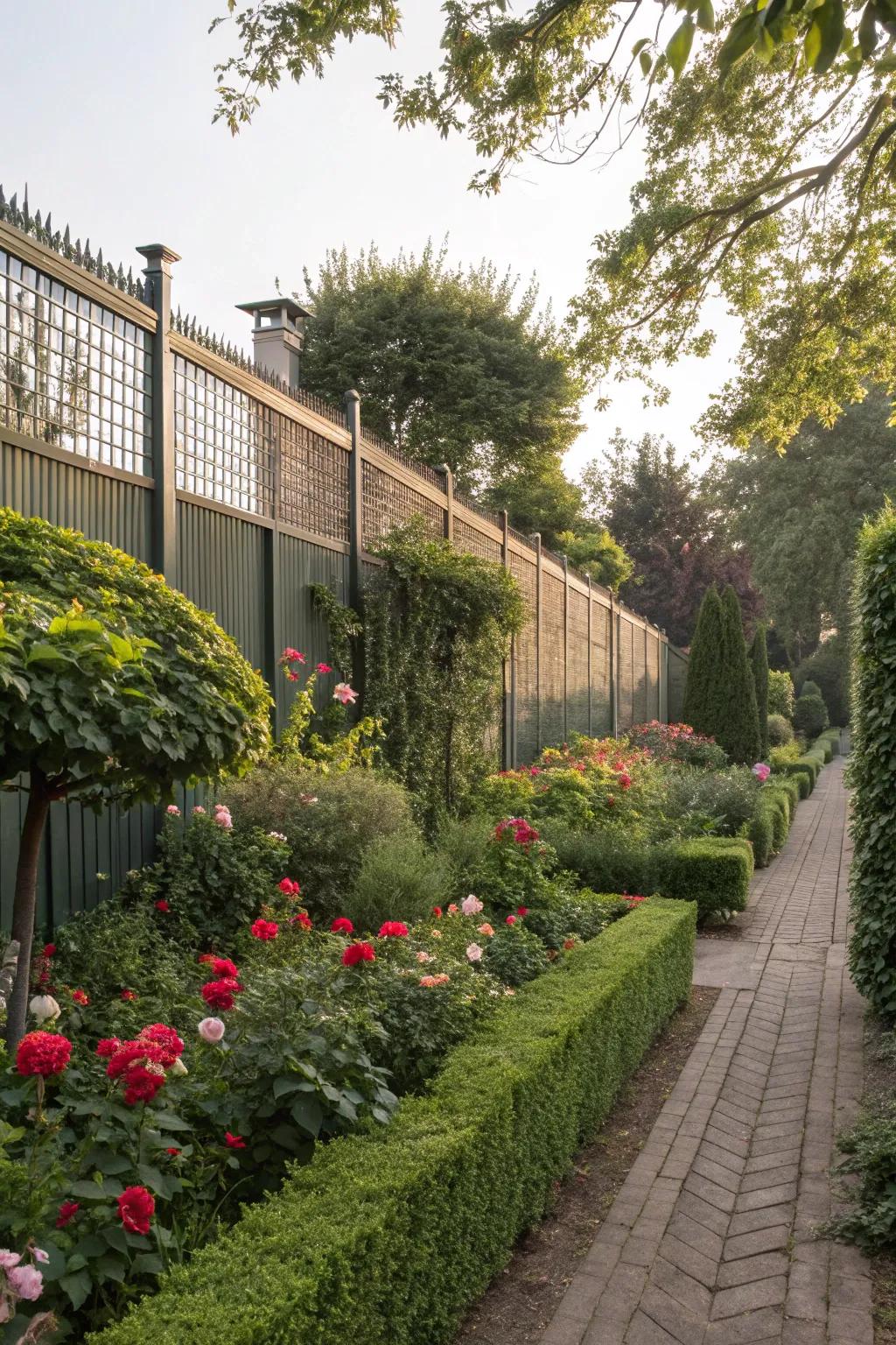 Create your own private oasis with strategic fencing and hedges.