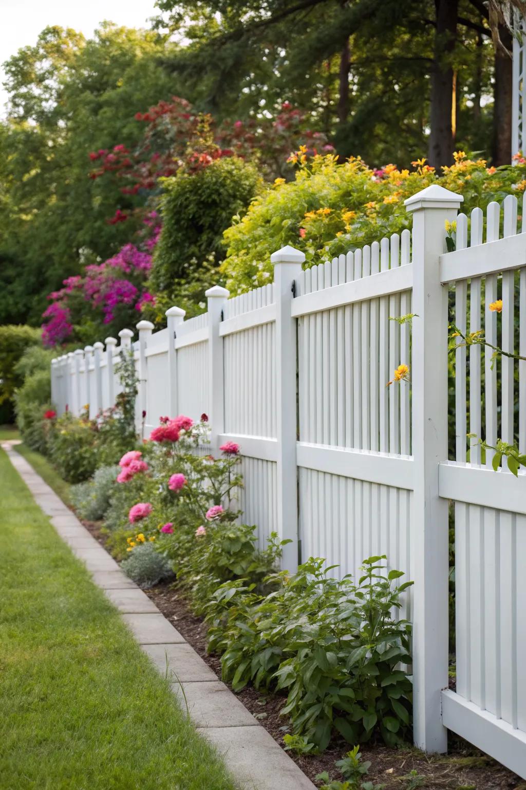 A durable fence that promises longevity and requires minimal maintenance.