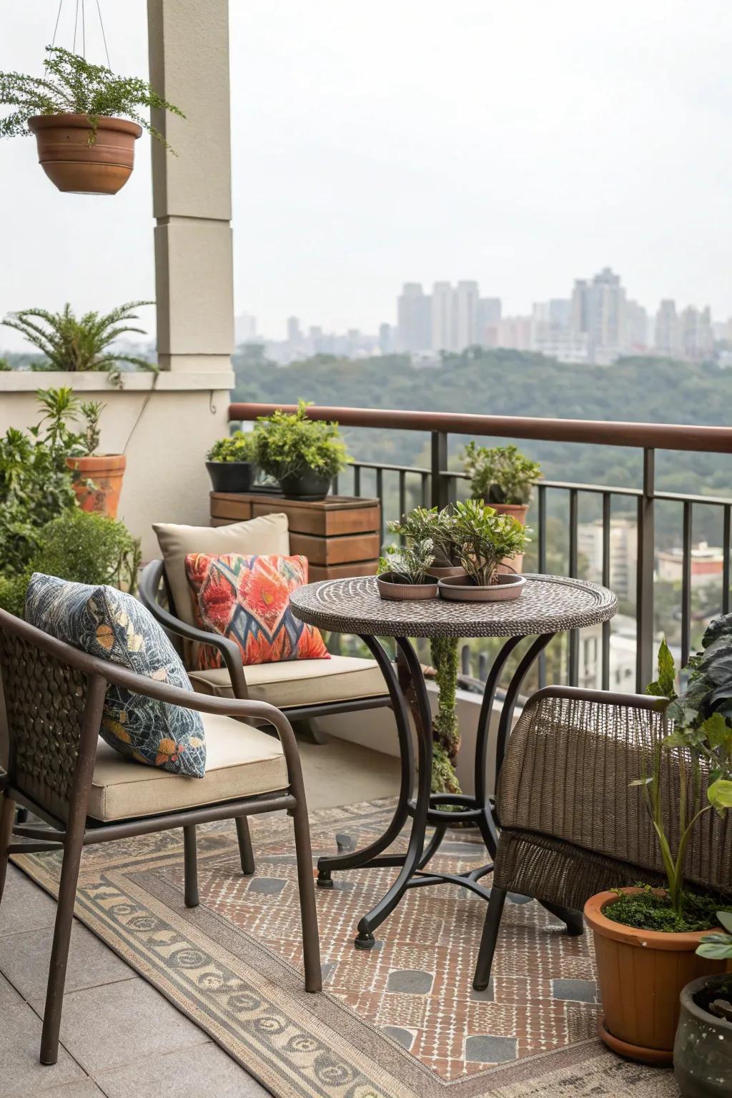 Weather-proof decor ensures your balcony stays stylish.
