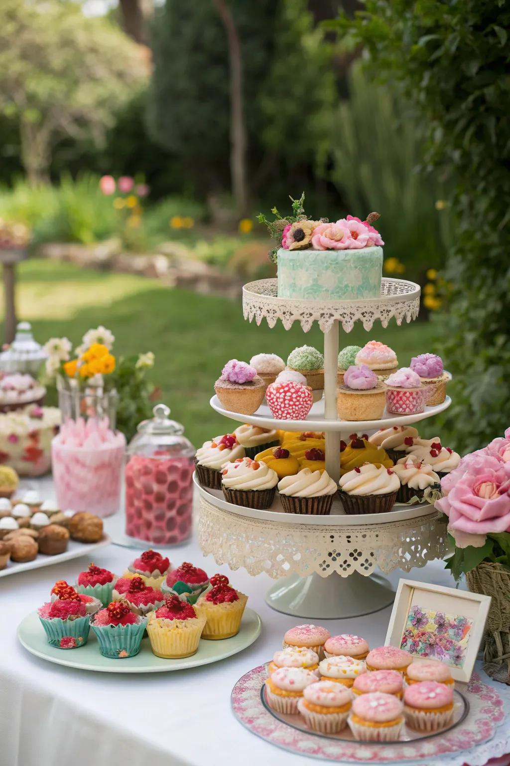 A well-arranged dessert table is both a visual and culinary delight.