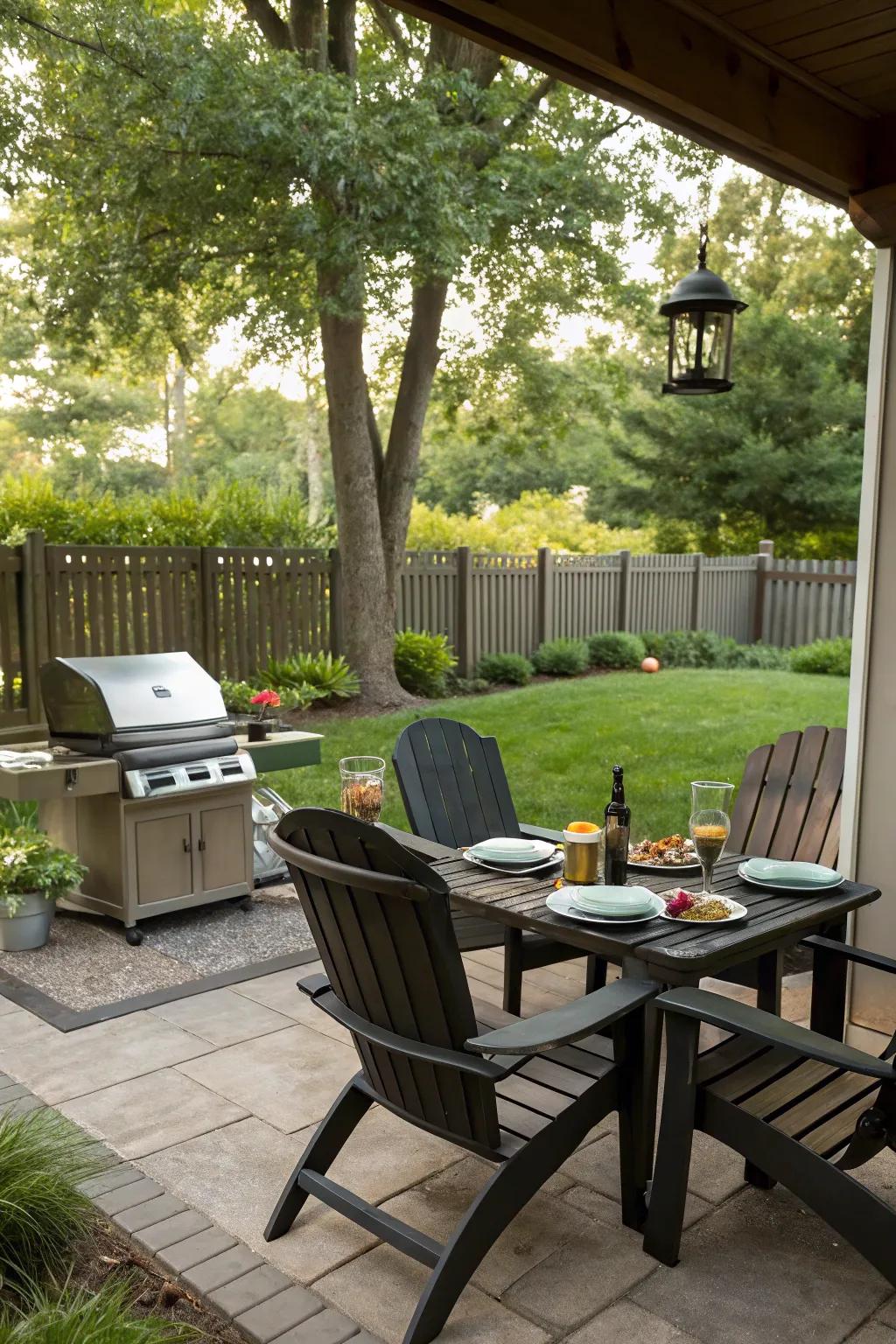 Relax in a cozy nook perfect for casual dining.