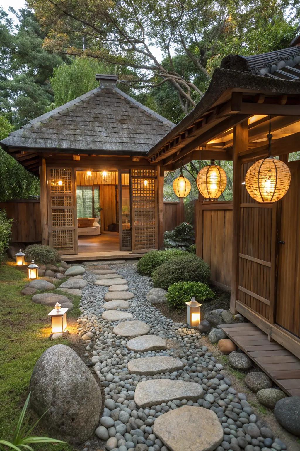 Decorative touches enhance the bathhouse's charm.