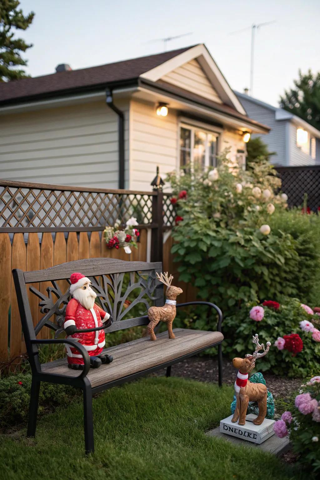 Add festive figures for a playful touch.