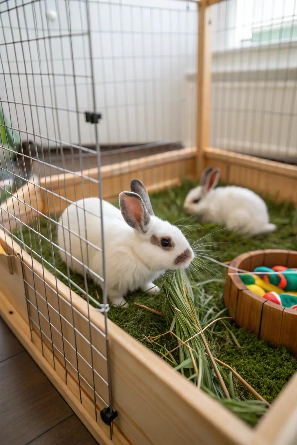 A convertible bunny playpen for boundless playtime.