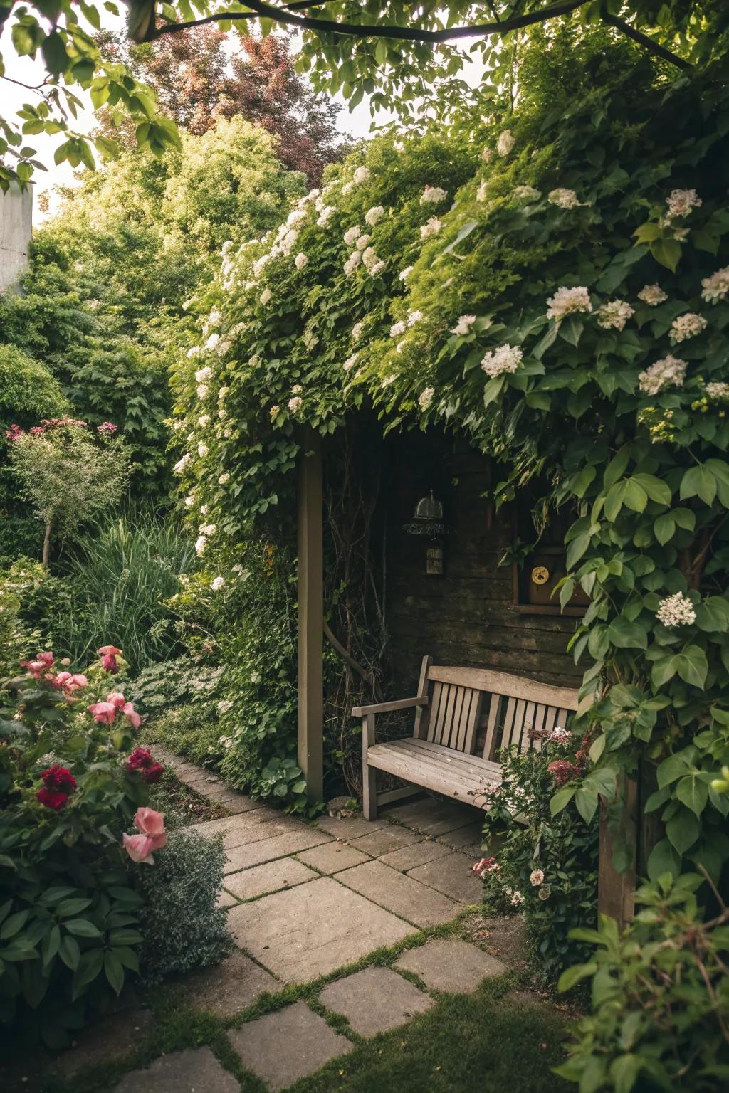 Secret garden nooks offer a peaceful retreat for meditation or reading.