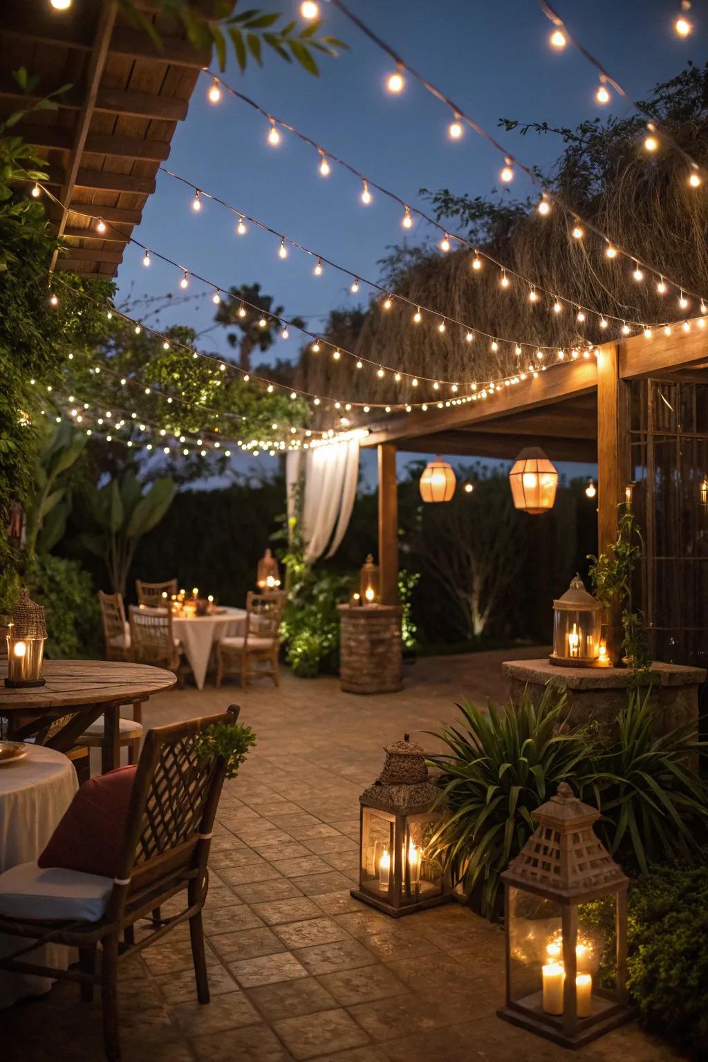 Create ambiance with enchanting outdoor lighting