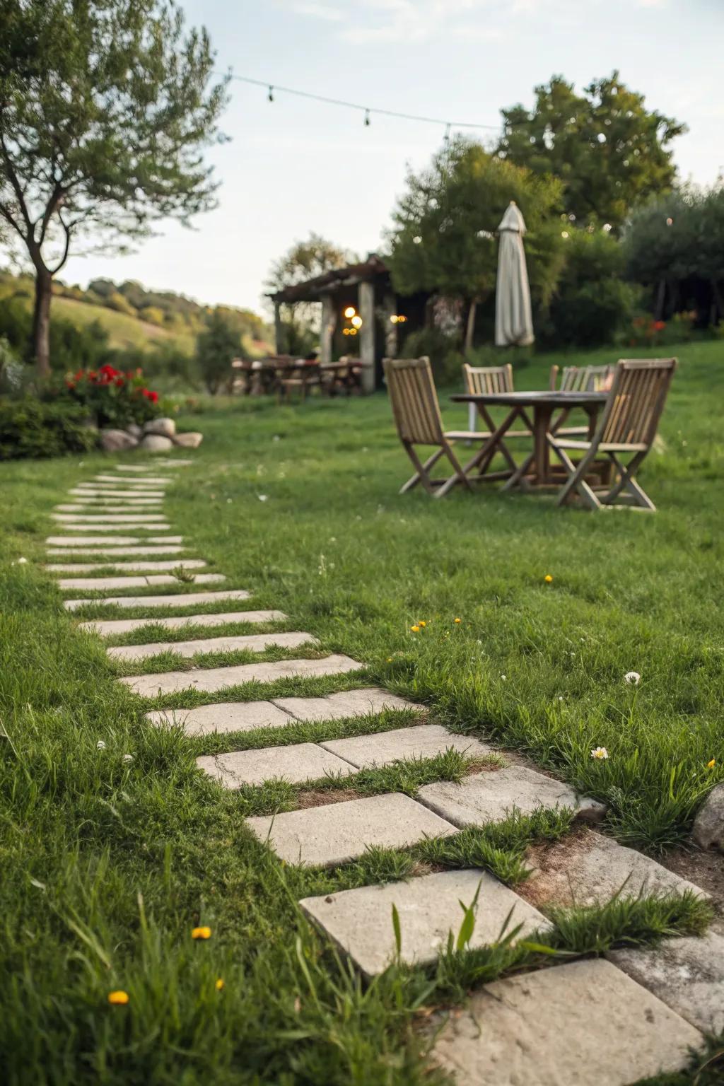 Paver pathways providing easy access and style.