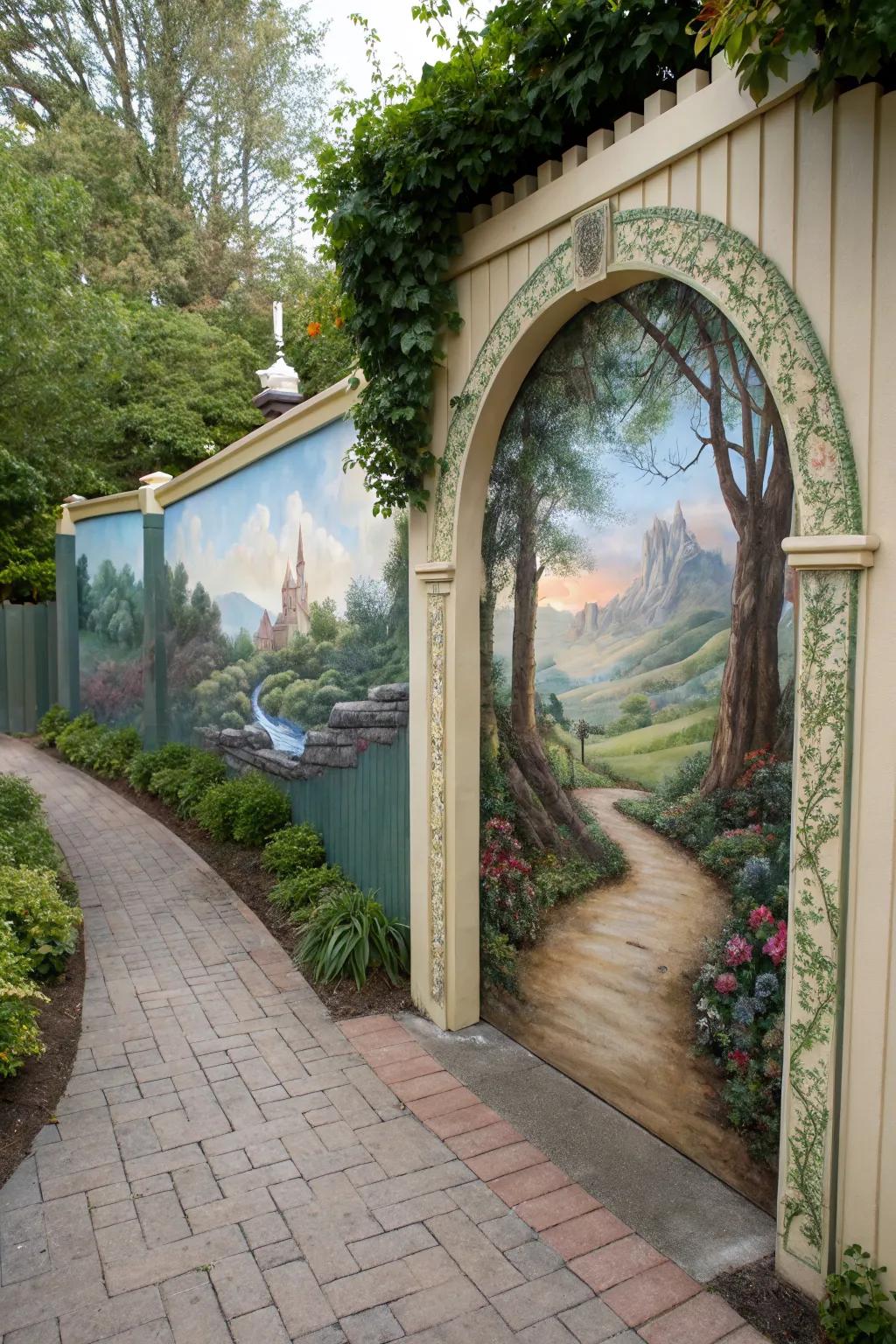 Architectural illusions expand your garden's space.