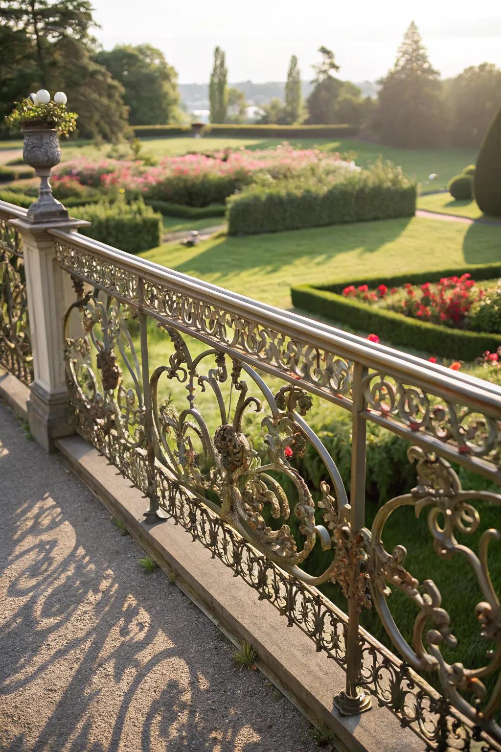 Decorative metalwork adds elegance and visual interest.