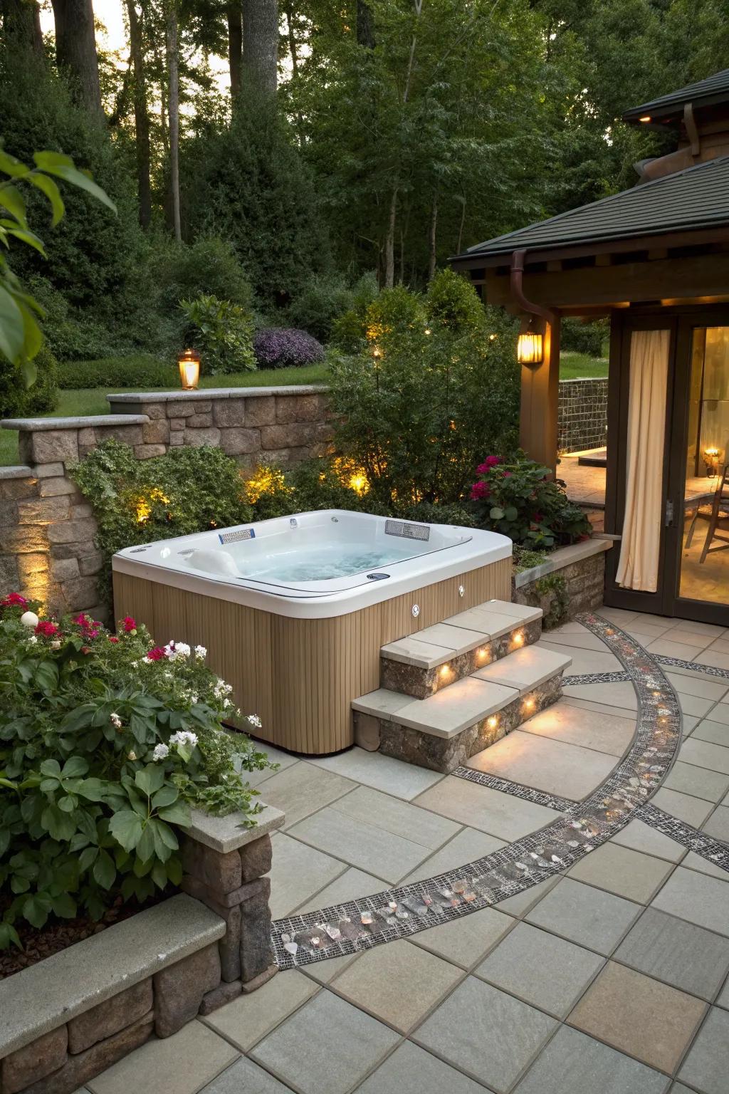 Stone and tile patios offer durability and elegance.