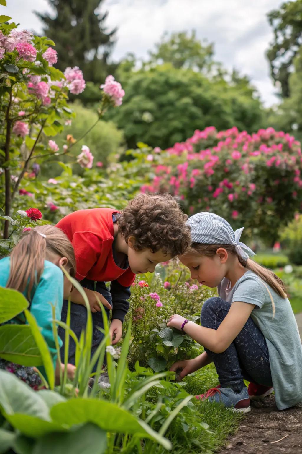 Exploring the wonders of nature at a birthday celebration.