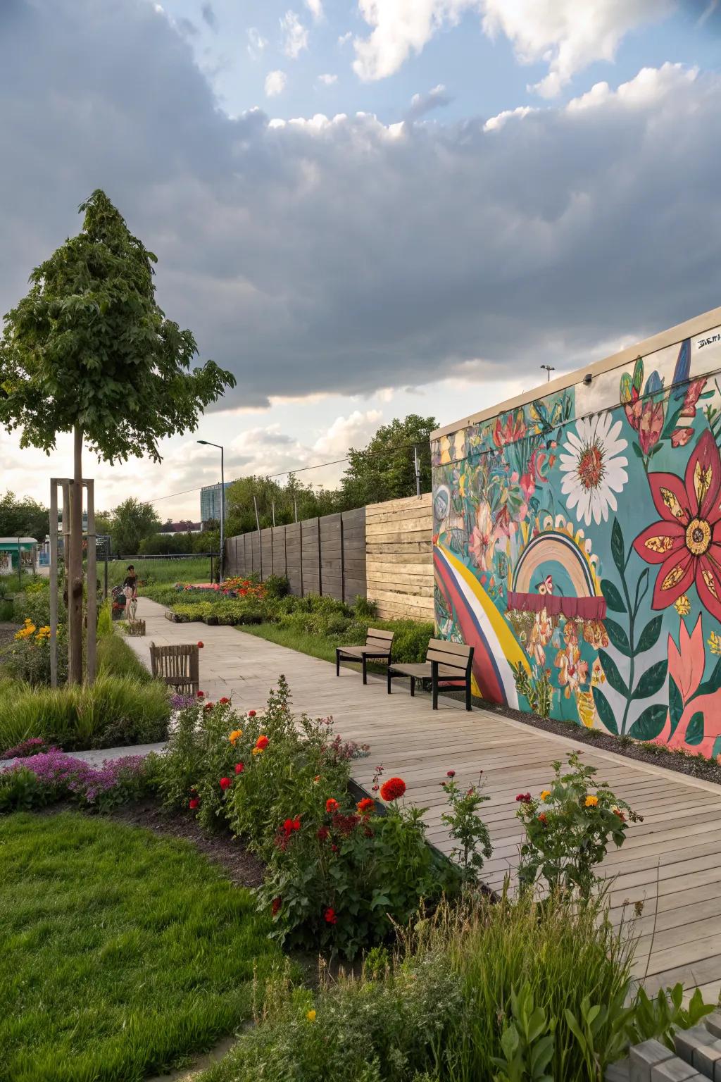 Create a stunning mural with functional pallet art.