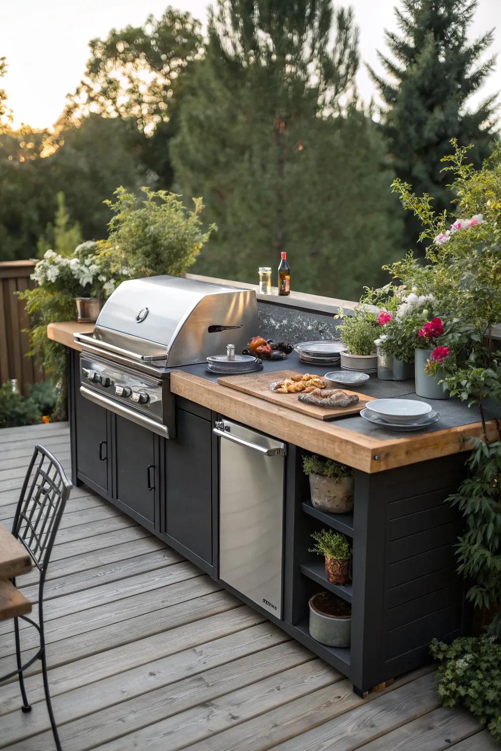 Outdoor kitchens make entertaining a breeze.