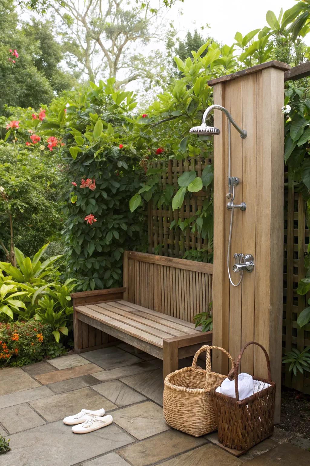 Benches add extra functionality and storage to your shower area.