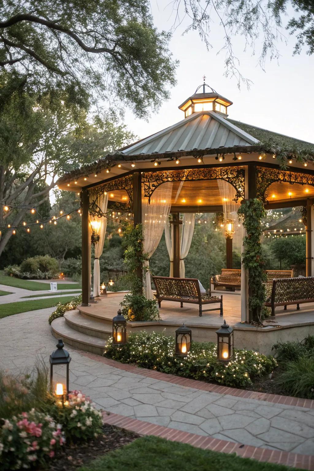 Host grand gatherings with an enchanting pavilion.