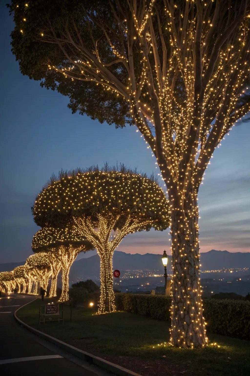 Clustered lights make a dramatic visual impact.