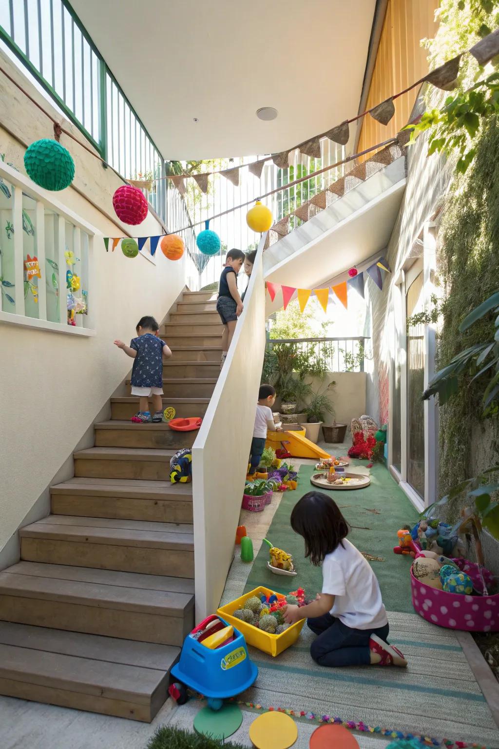 Enchant your kids with a secret play area under the stairs.