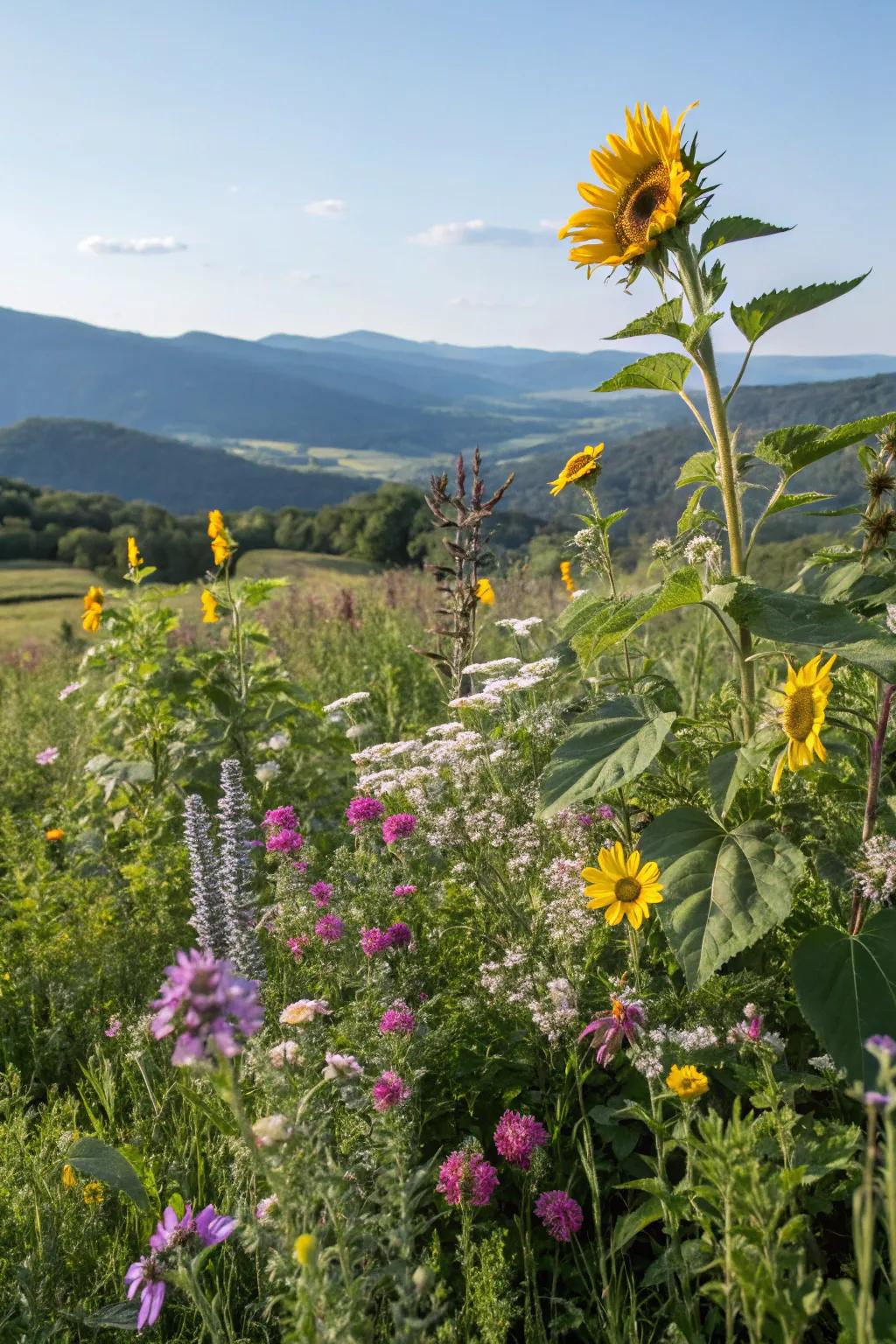 Wildflowers bring a carefree and natural look to the garden.