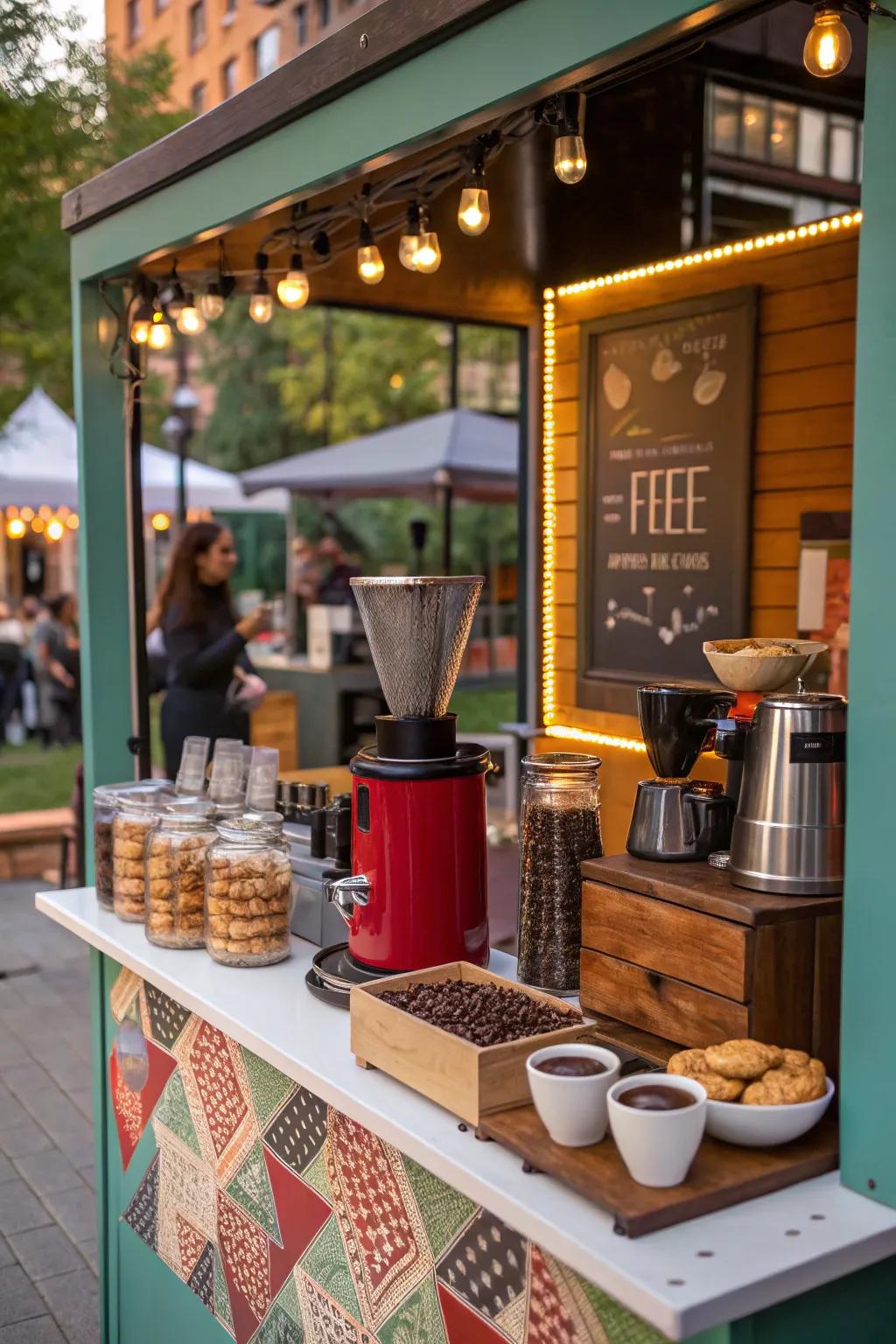 Brew up happiness with a cozy coffee bar setup.