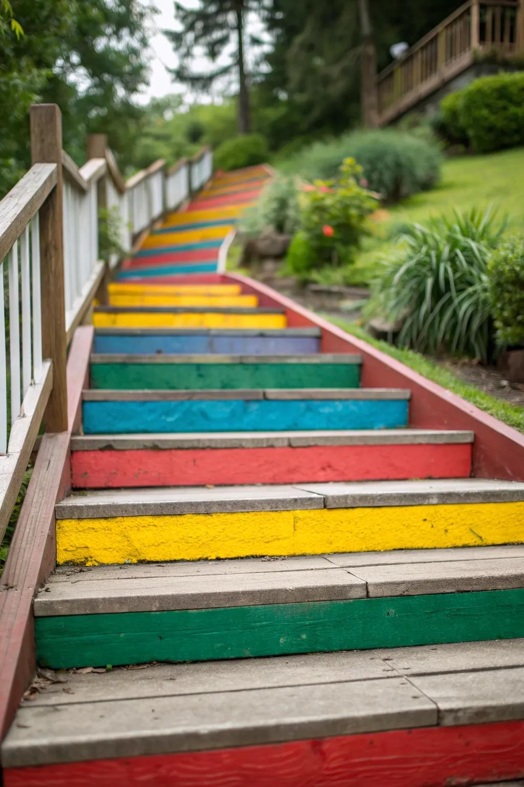 Contrasting colors make your steps stand out beautifully.