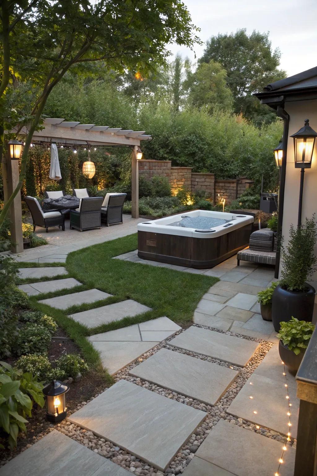A functional design ensures easy access to your hot tub.