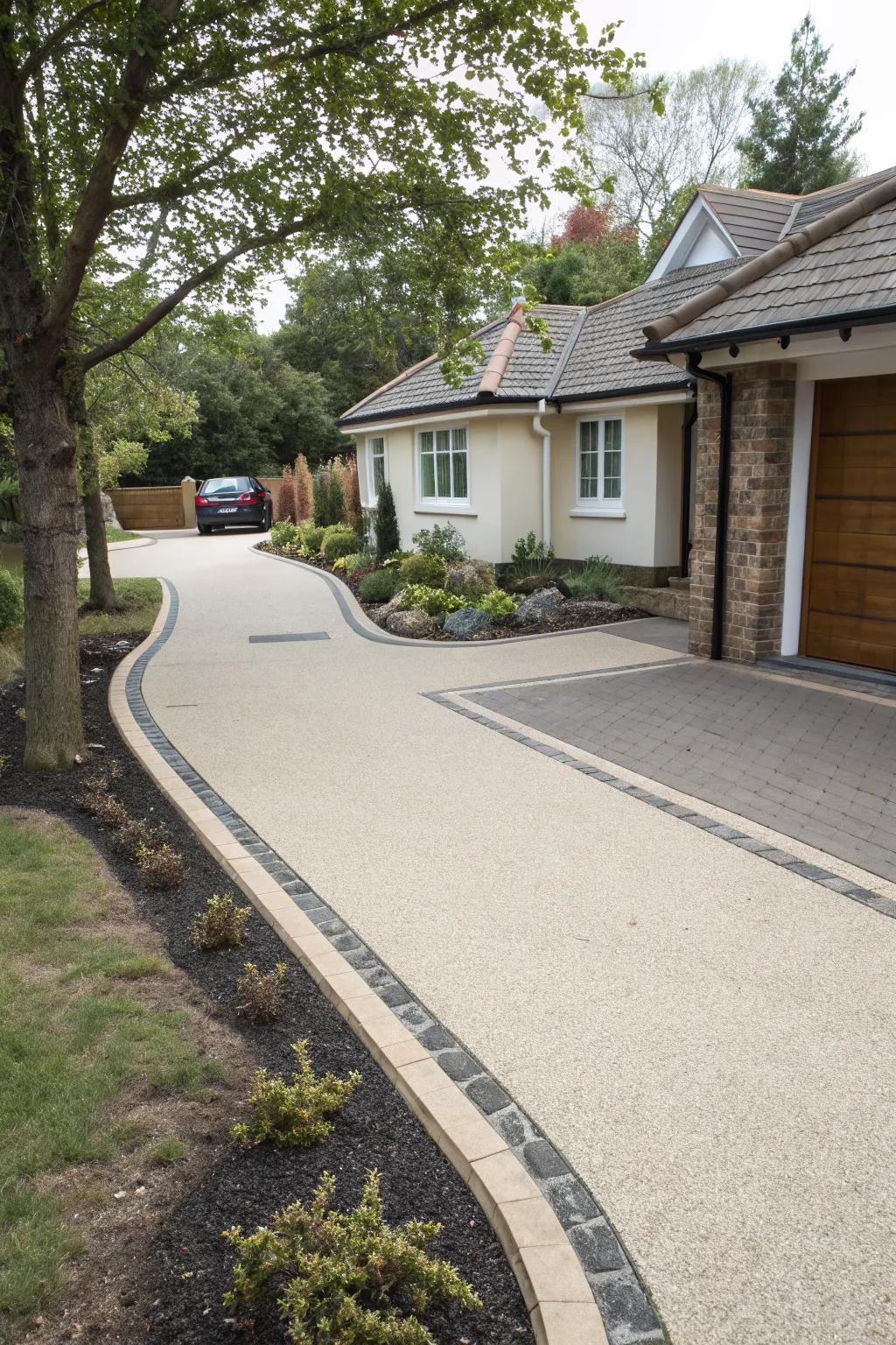 Decorative edging provides a clean, polished finish.