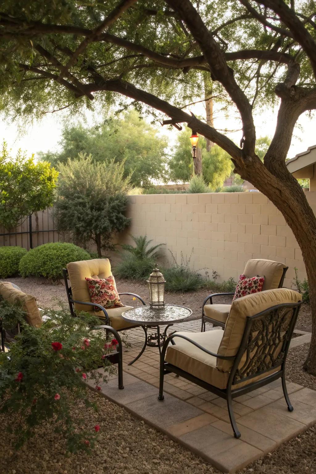 Relax in a comfortable seating nook with a view.