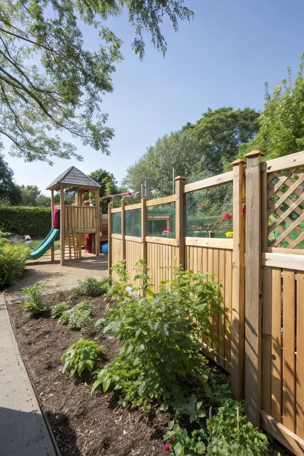 Privacy panels provide seclusion without sacrificing openness in playgrounds.