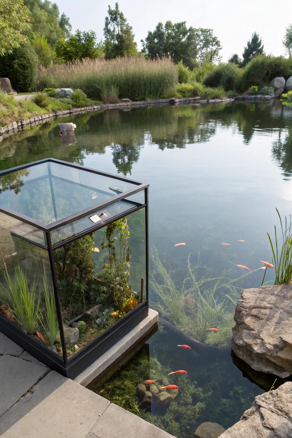 Dive into the aquatic world with underwater viewing panels.