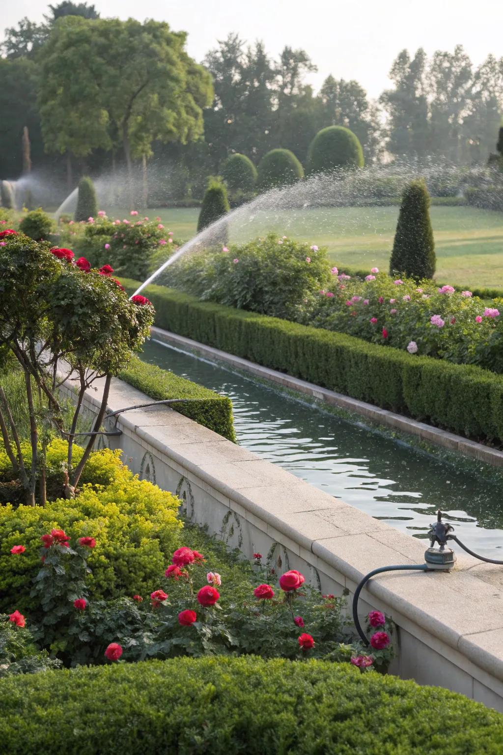 Direct water flow with diverters.