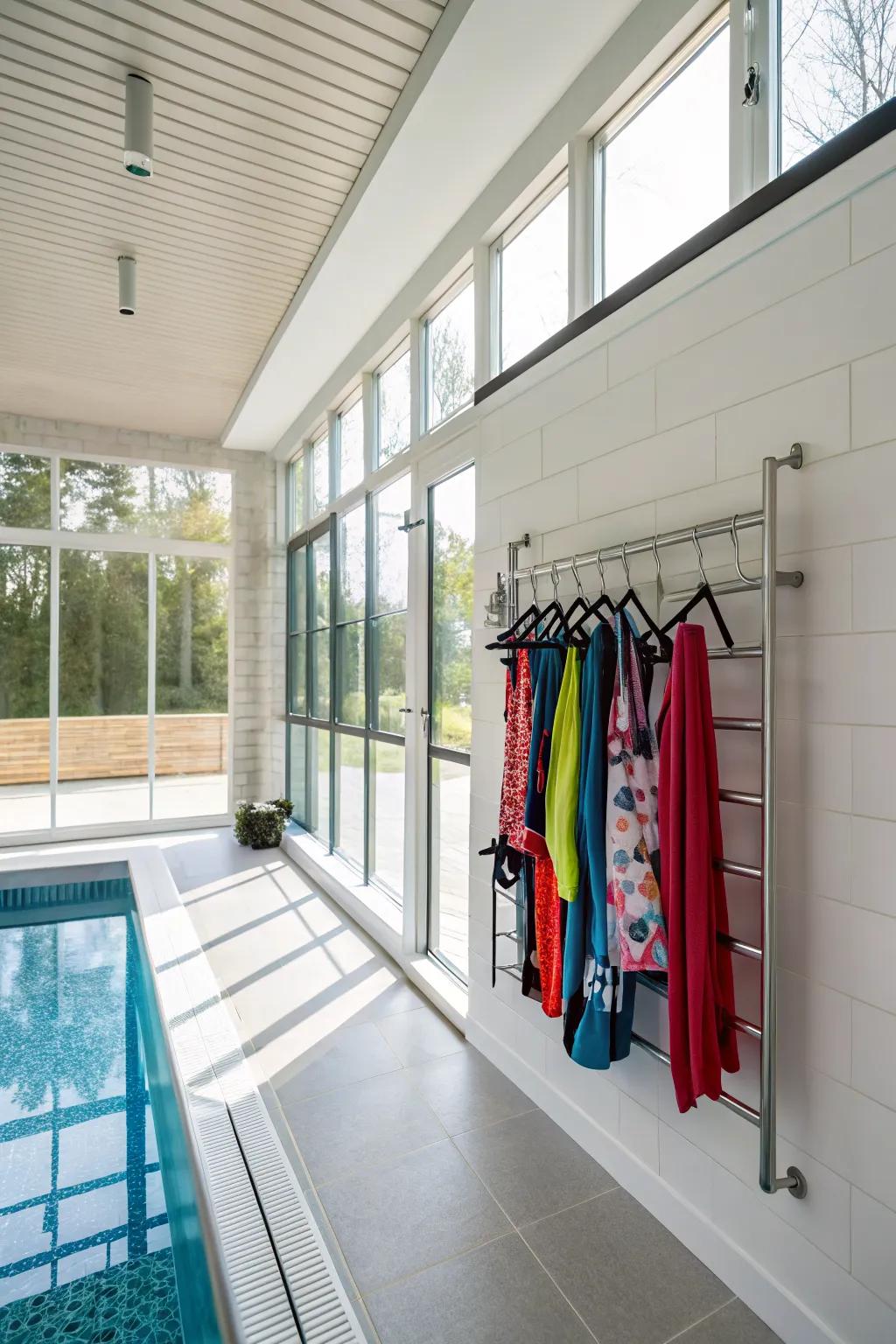 Drying racks are perfect for keeping wet swimsuits in check.
