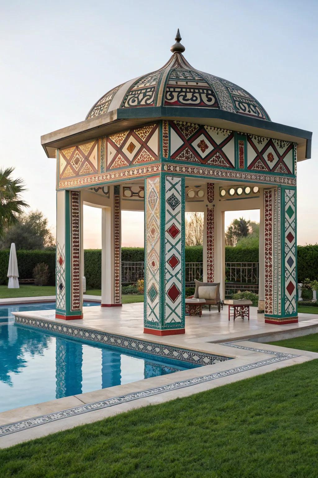 Step into the roaring twenties with an Art Deco-inspired gazebo.
