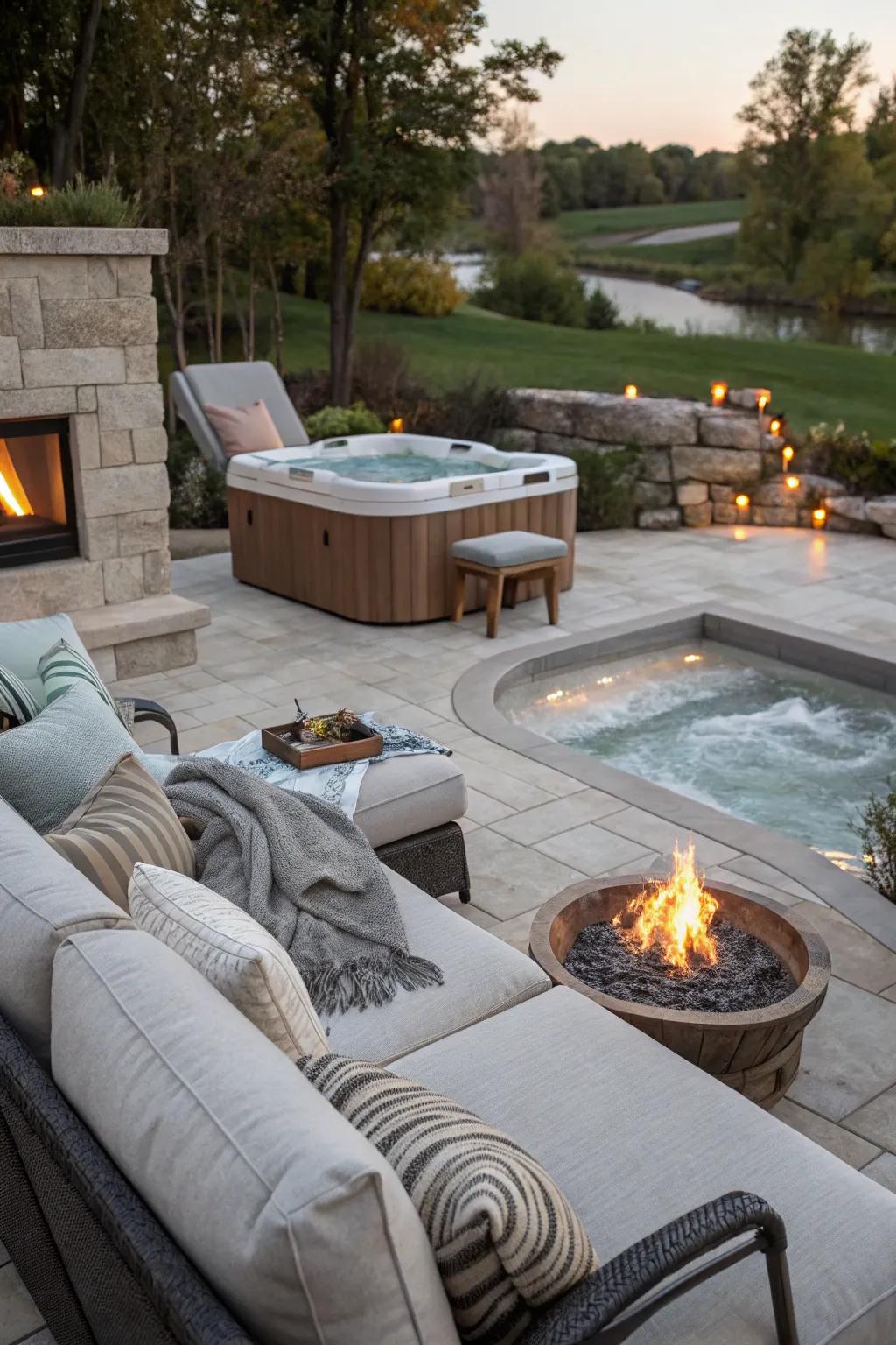 Relax and unwind in your outdoor living room.
