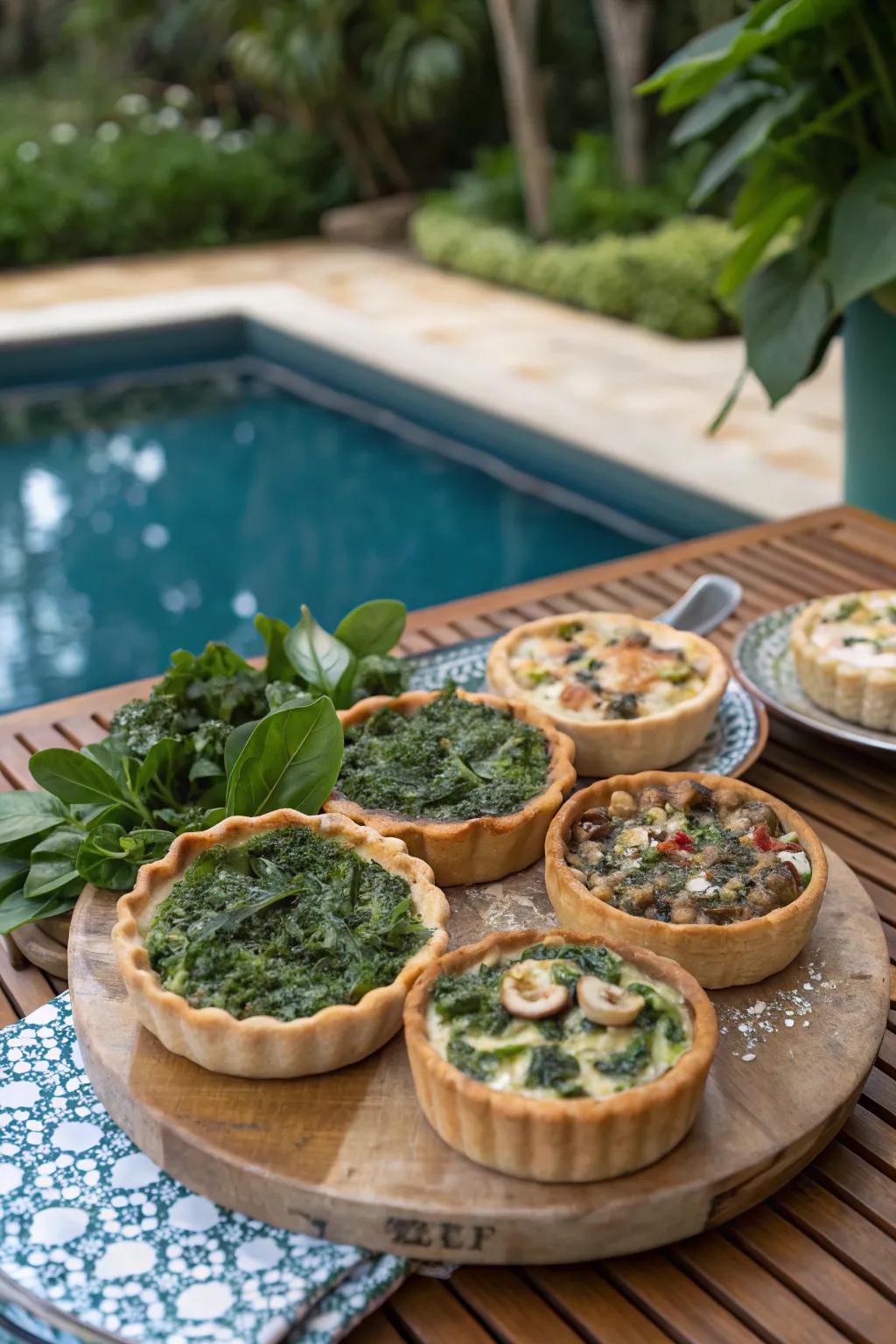 Delight your guests with a savory quiche selection.