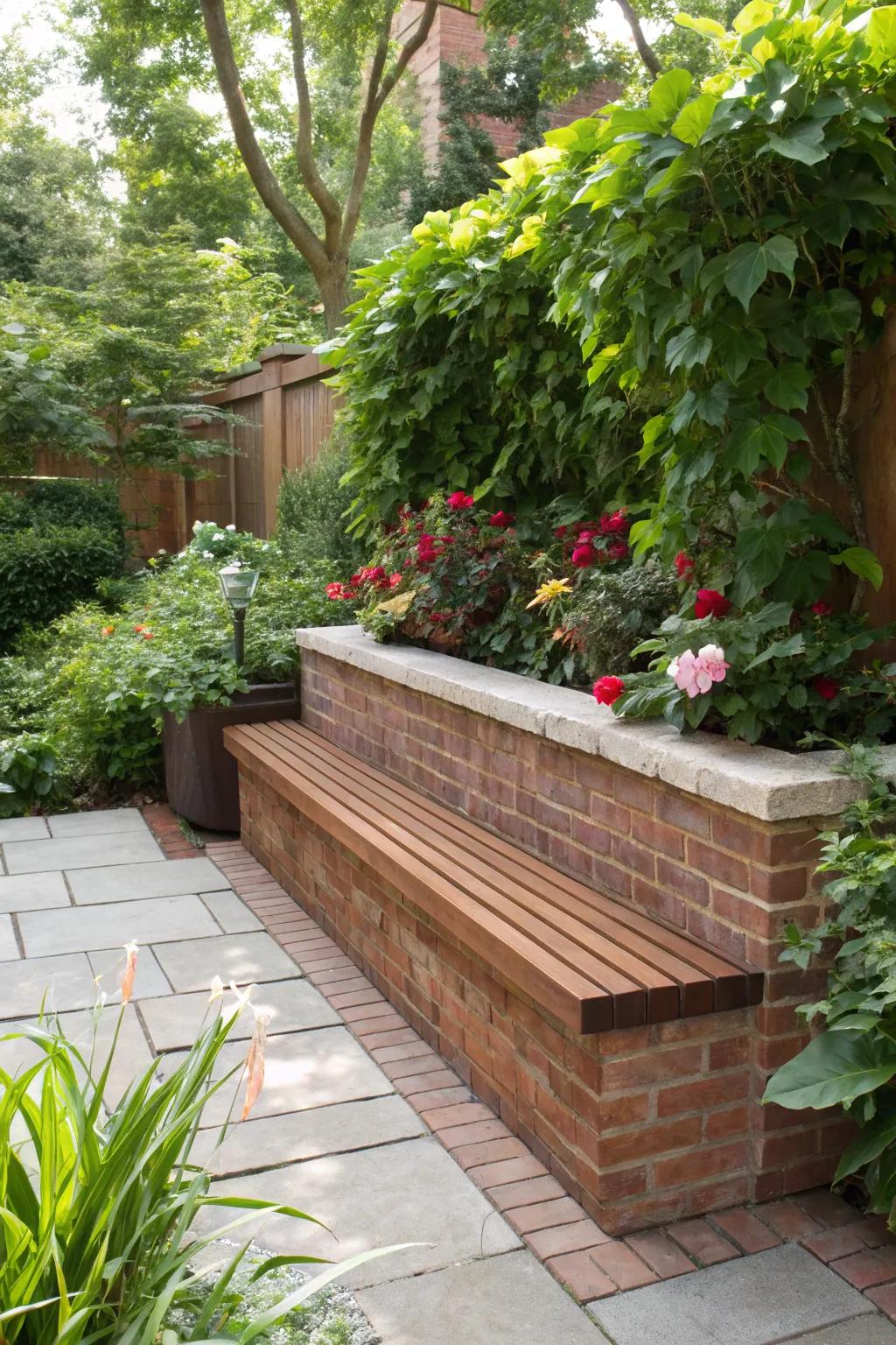 Planters that double as comfortable seating.