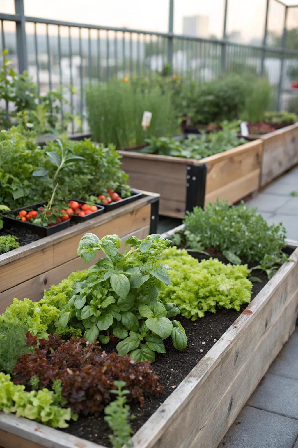 Elevated beds provide easy access for all gardening enthusiasts.