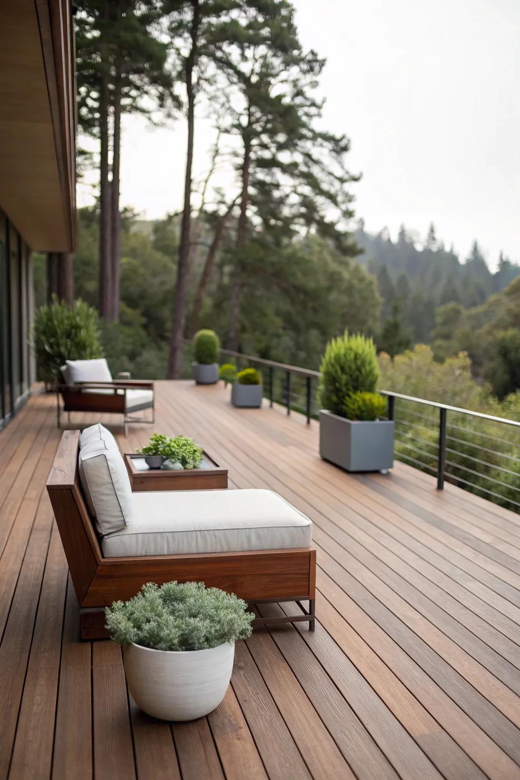 A minimalist design for a modern outdoor space.
