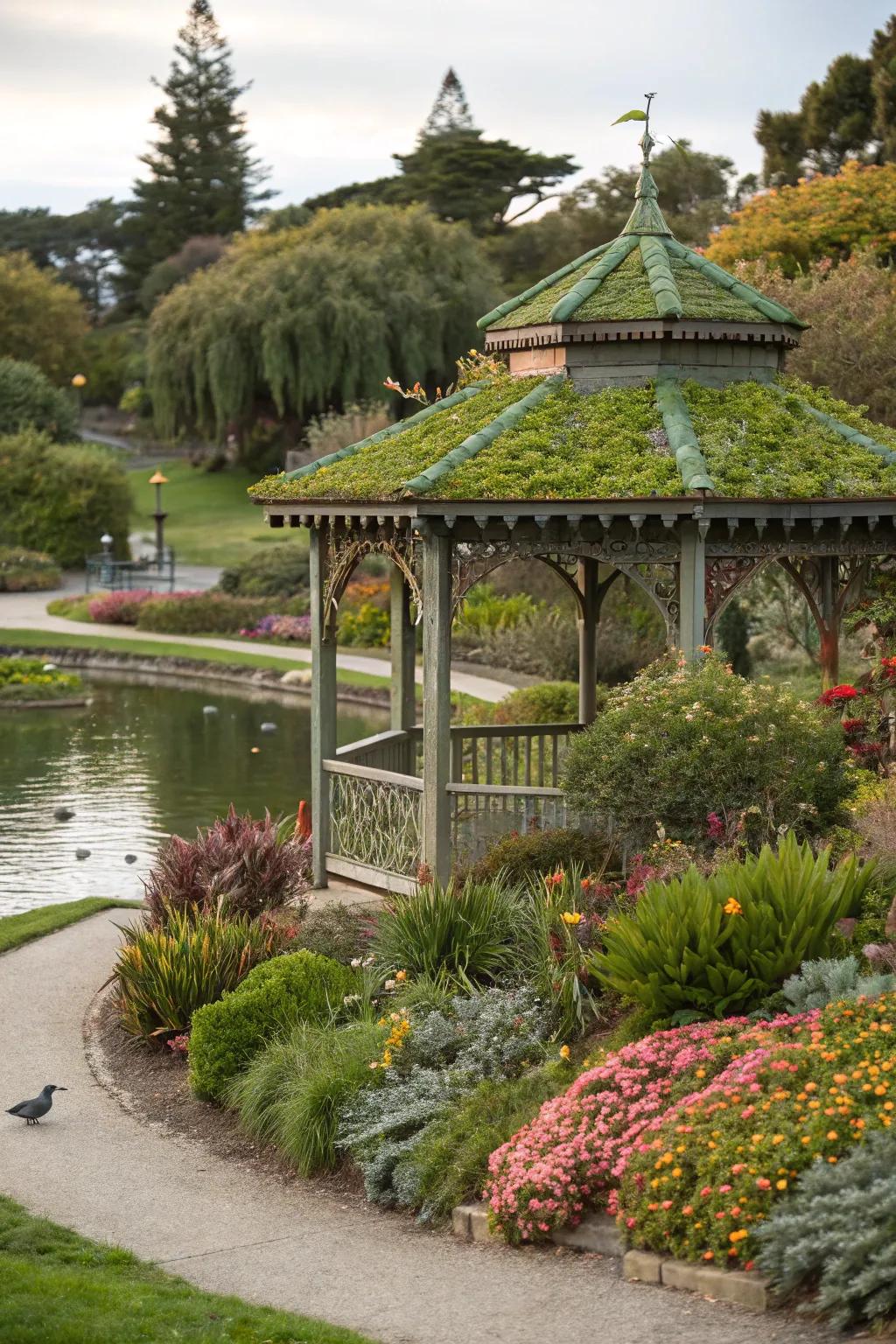 Green roofs combine sustainability with natural beauty.
