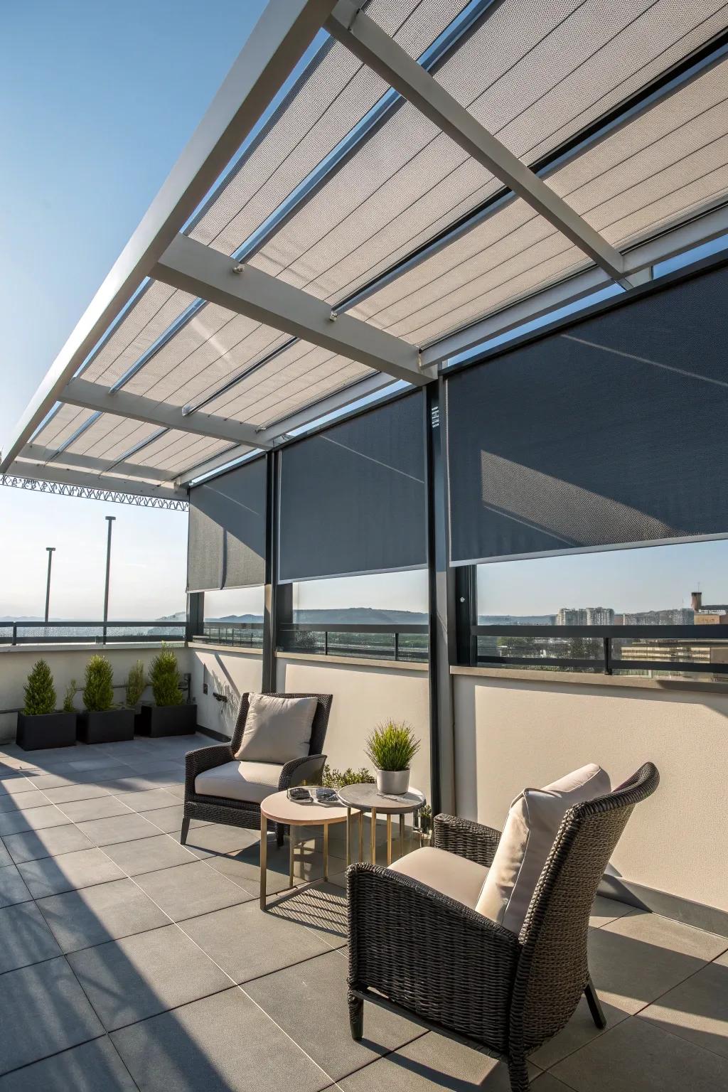 Enjoy the sun and the view with the help of solar shades.