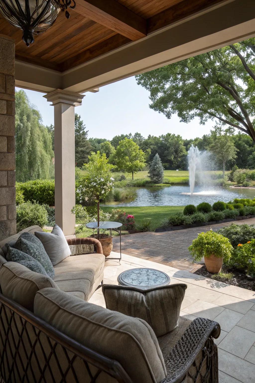 Outdoor living spaces offer relaxation and enjoyment in rustic settings.