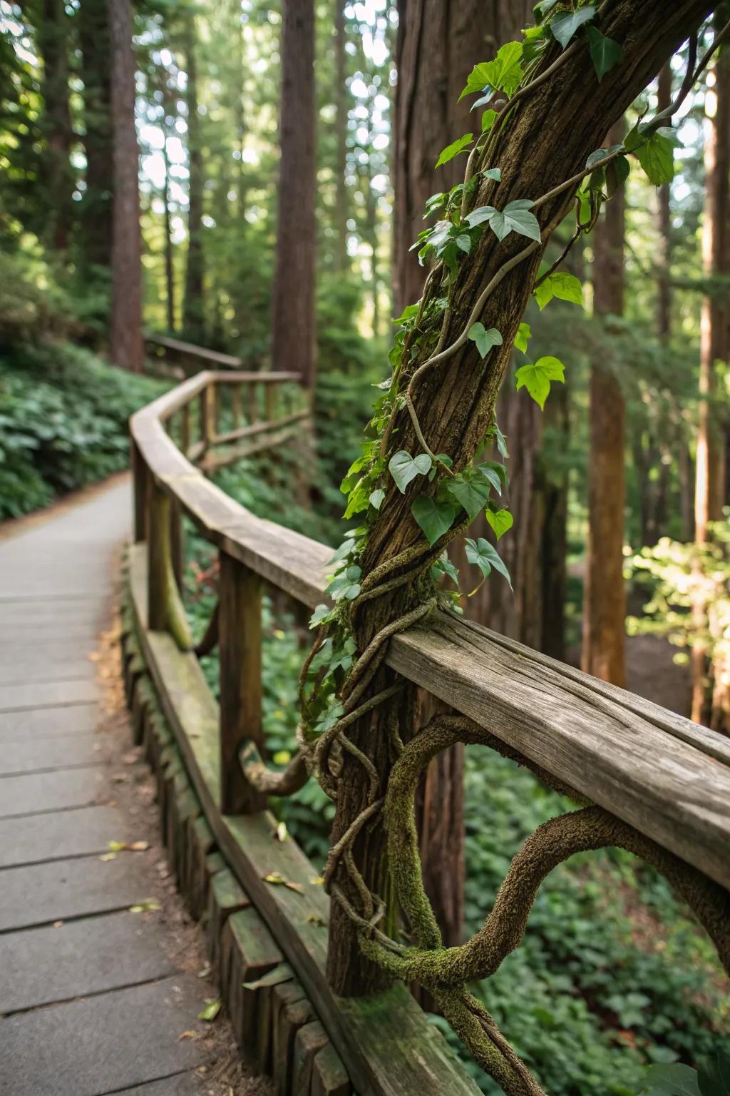 Twisted vine railings add a touch of magic and whimsy to any space.